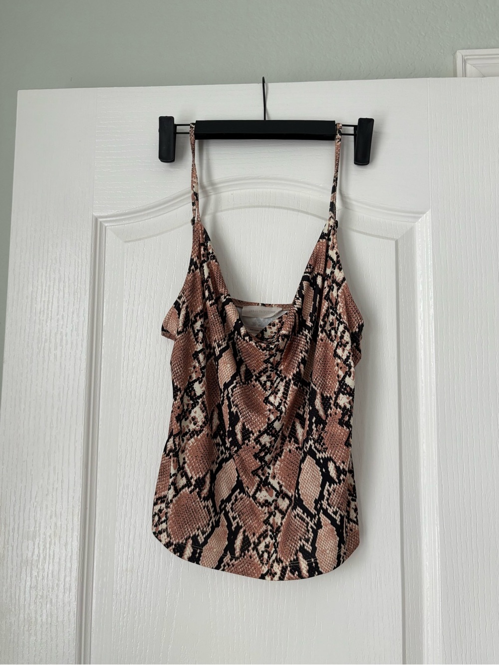 Urban Outfitters Snake Print Cowl Cami - Brown & Black
